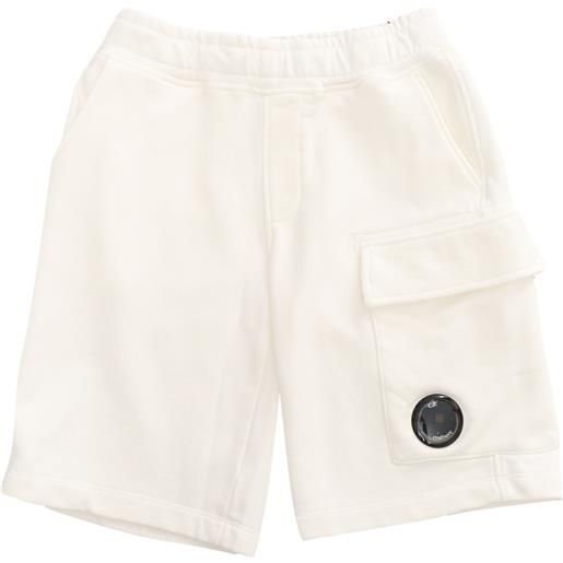 CP COMPANY KIDS shorts bianchi in felpa
