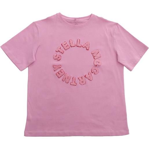 Stella Mc Cartney t-shirt rosa con logo