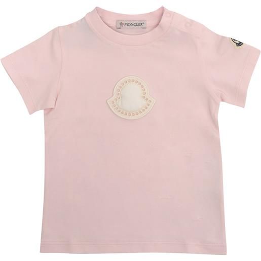 Moncler Baby t-shirt rosa con logo