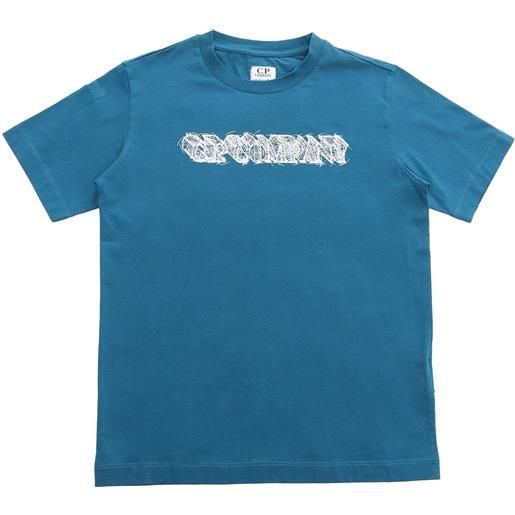 CP COMPANY KIDS t-shirt blu con logo