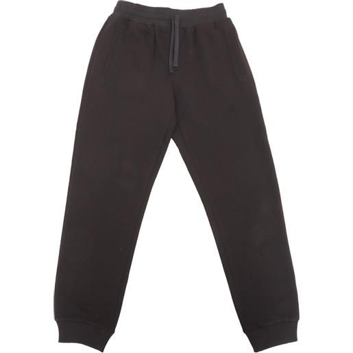 Dolce & Gabbana Junior pantalone joggers nero d&g