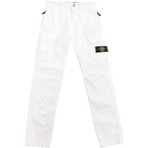 Stone Island pantaloni bianchi con tasche