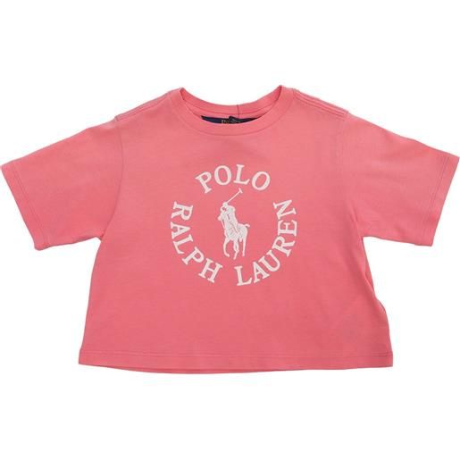 POLO RALPH LAUREN t-shirt cropped rosa