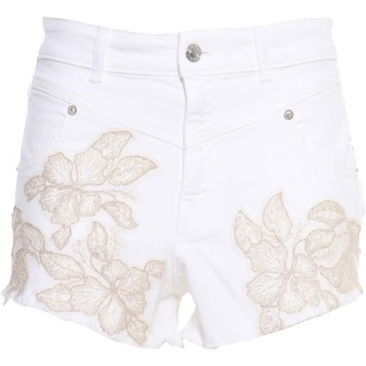 Ermanno Firenze shorts bianchi con strass