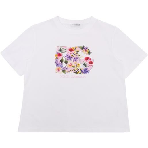 Dolce & Gabbana Junior t-shirt bianca con logo