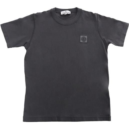 Stone Island t-shirt nera con logo