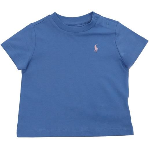 POLO RALPH LAUREN t-shirt azzurra con logo