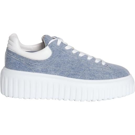 HOGAN sneaker h-stripe azzurra