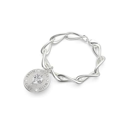 GUESS bracciale jewellery from with love con cristallo swarovski, única, metallo, nessuna pietra preziosa