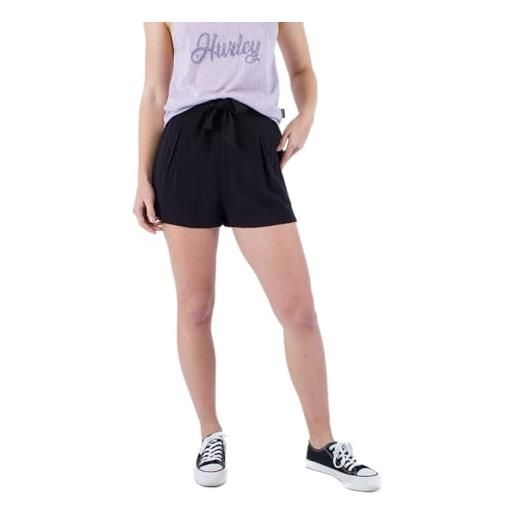 Hurley meta sportswear llc harley beach short pantaloncini, nero, l donna