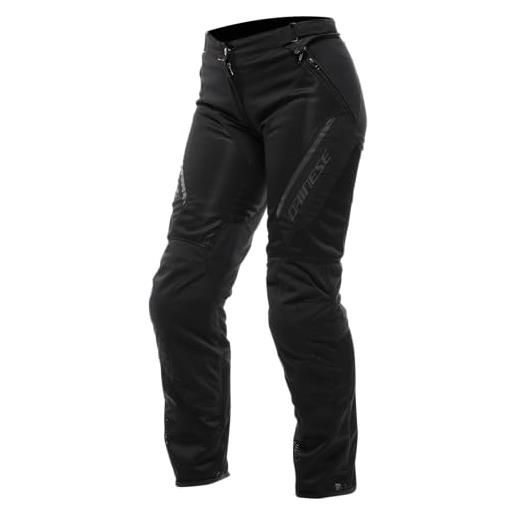 Dainese - drake 2 super air tex pants wmn, pantaloni da moto ventilati, in tessuto, per stagione estiva, con protezioni removibili, woman, nero/nero, 44