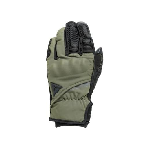 DAINESE - trento d-dry® gloves, guanti moto invernali, impermeabili, con protezioni sulle nocche, man, nero/verde uva, m