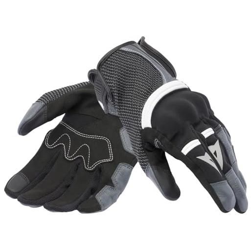 DAINESE - namib gloves, guanti moto estivi, con tessuto elastico e ventilato, touchscreen, man, nero/grigio ferro, m