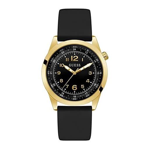 GUESS max collection gw0494g2 - orologio analogico da uomo con quadrante nero, nero, cinturino