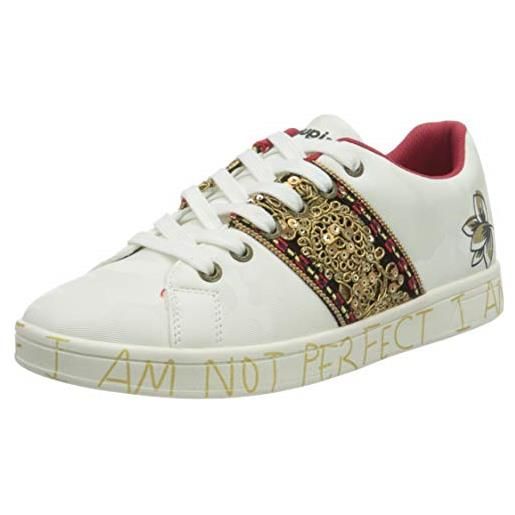 Desigual shoes_cosmic_india, scarpe da ginnastica donna, bianco, 41 eu