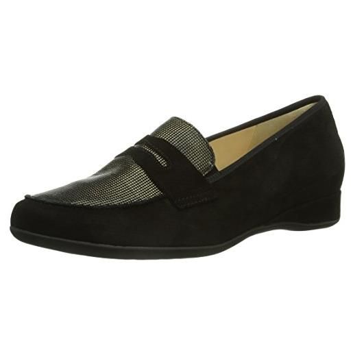 Hassia petra, scarpe chiuse non stringate donna, nero (schwarz (0119 schwarz/taupe)), 40