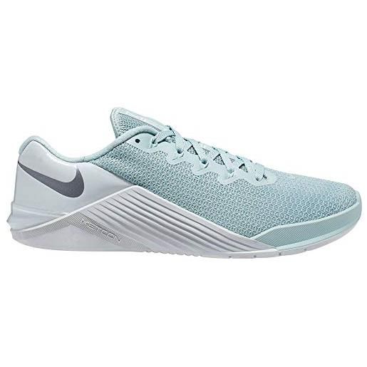 Nike metcon 5, scarpe da fitness donna, grigio ocean cube mtlc cool grey pure 104, 38.5 eu