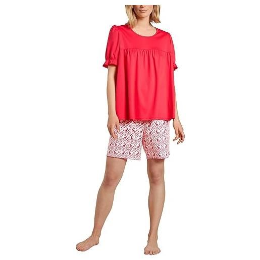Calida easter nights set di pigiama, red glow, 36-38 donna