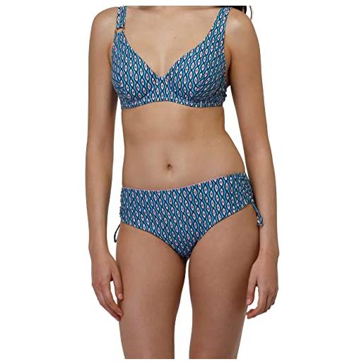 Lovable slip alto con coulisse rcs recycled bikini, stampa geometrica, xl donna