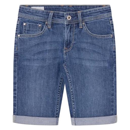 Pepe Jeans slim short jr, pantaloncini bambini e ragazzi, blu (denim-mr5), 16 anni