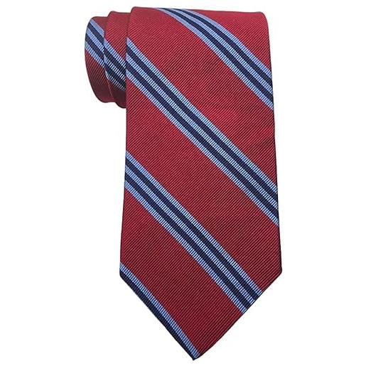 Brooks Brothers cravatta a righe blu rossa di new york, rosso, medium