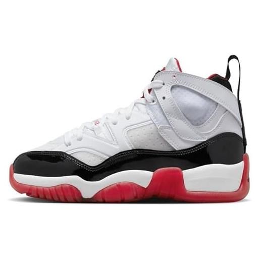Nike jordan two trey gs grande scuola formatori sneakers scarpe moda, bianco gym rosso nero, 38.5 eu