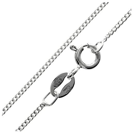 SilverAmber Jewellery gioielleria fine 925 argento catena italiana corazzata con taglio a diamante - 1.1 mm - collana da donna in argento in 101.5 cm gch00940