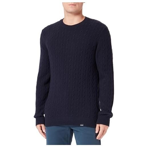 Seidensticker maglione da uomo in misto lana d'agnello, blu, m