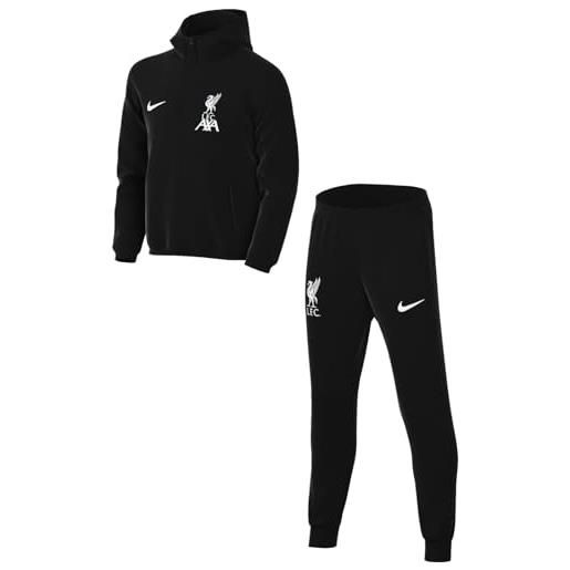 Nike unisex kids tuta lfc y nk df strk hd trk suit k, black/black/white/white, dx3552-014, m