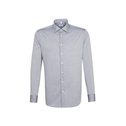 Seidensticker uomo kent tailored fit camicia business, grigio (anthra 32), 41