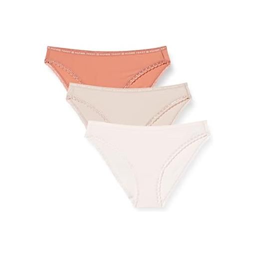 Tommy Hilfiger 3p bikini, bikini, donna, mineralize/balanced beige/pale pink, xl