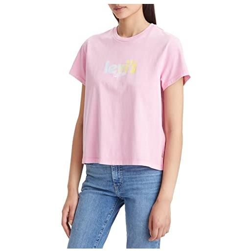 Levi's graphic classic tee cali gradient fill, t-shirt donna, graphic classic - t-shirt cali gradient fill prism pink, l