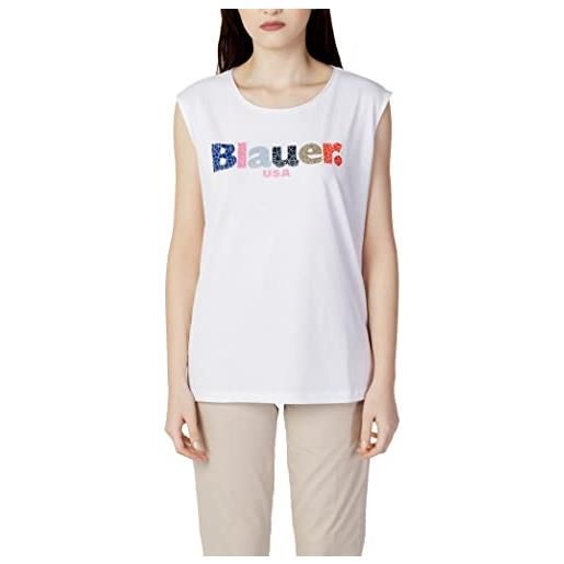 Blauer t-shirt canotta canottiera da donna, 100 bianco ottico, m