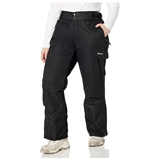 ARCTIX snow sports insulated cargo pants, pantaloni da neve donna, nero, x-large (16-18) long