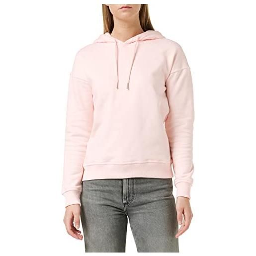 Urban classics felpa con cappuccio donna invernale, pullover caldo manica lunga, maglione pesante per ragazza, colore pink, taglia s