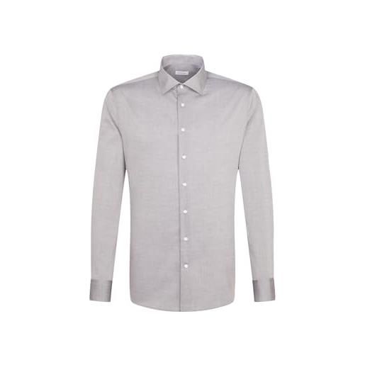 Seidensticker uomo kent tailored fit camicia business, grigio (anthra 32), 41
