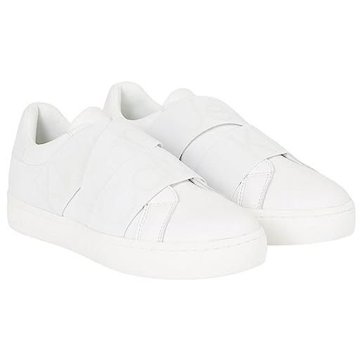 Calvin Klein Jeans sneakers con suola preformata donna classic scarpe, bianco (bright white/creamy white), 40 eu