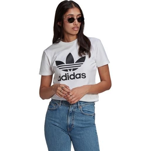 Adidas t-shirt adicolor classics trefoil donna bianco