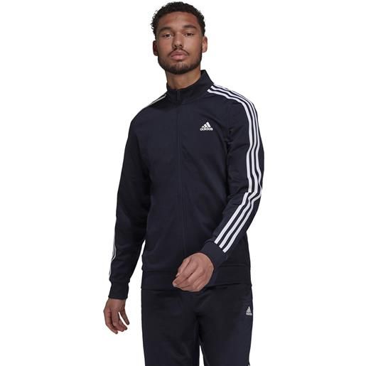 Adidas giacca 3stripes essentials uomo blu