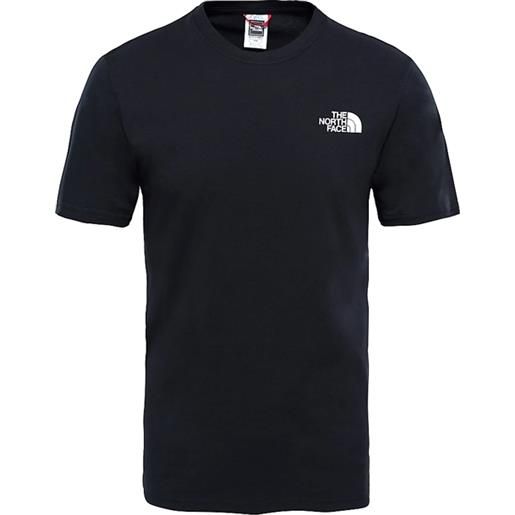 The North Face t-shirt red box back uomo nero rosso