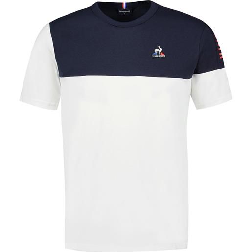 Le Coq Sportif t-shirt colourblock tricolor uomo bianco blu