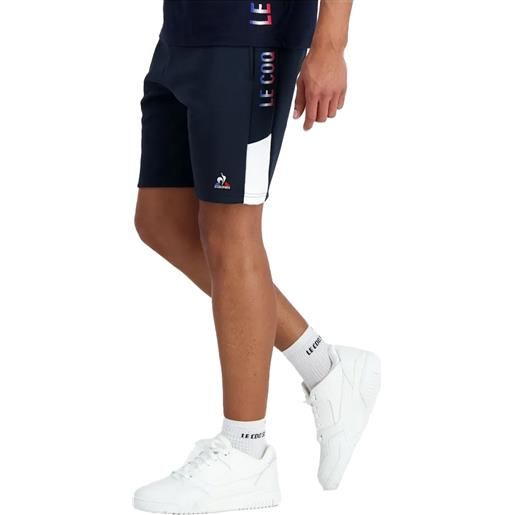Le Coq Sportif shorts french terry tricolor uomo blu
