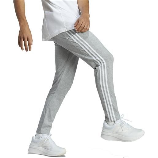 Adidas pantalone essentials 3 stripes uomo grigio