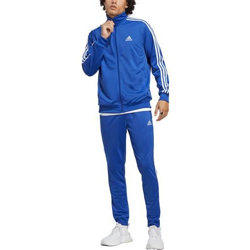 Adidas tuta basic 3 stripes tricot uomo blu