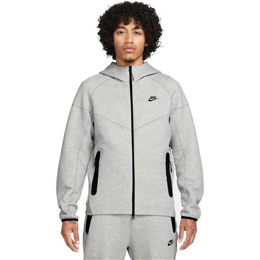 Nike felpa uomo tech fleece full zip cappuccio grigio