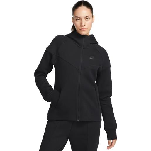 Nike felpa sportswear tech fleece windrunner donna nero