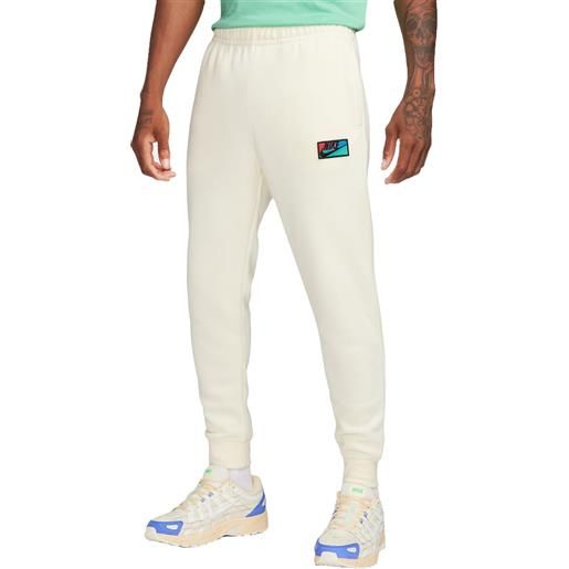 Nike pantaloni club fleece uomo bianco