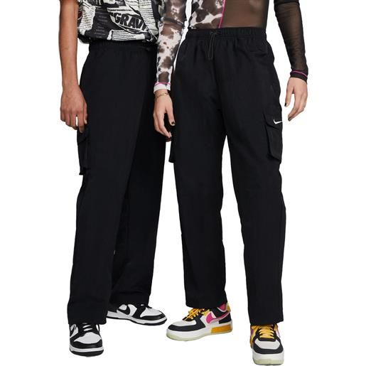 Nike pantaloni cargo sportswear essential donna nero