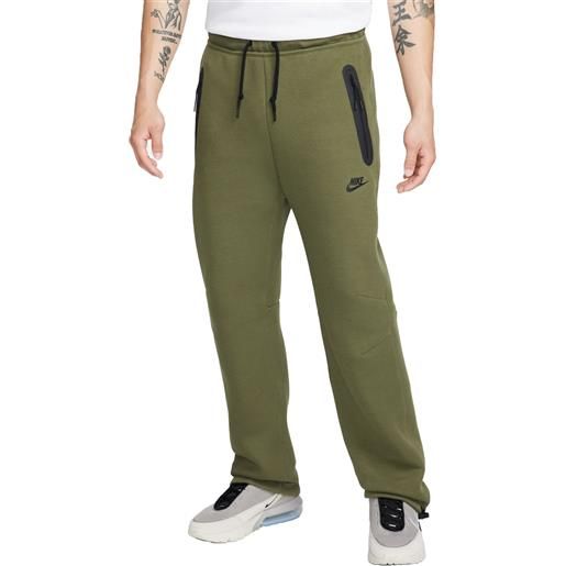 Nike pantaloni sportswear tech fleece uomo verde