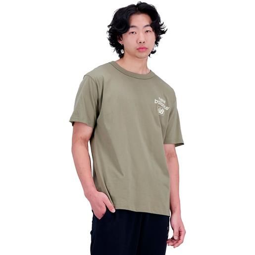 New Balance t-shirt essentials reimagined uomo verde